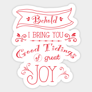 Tidings of Great Joy (red) by Jan Marvin Sticker